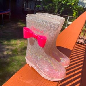 Billieblush toddler girl rain boots in pink sz 24(us 7.5)